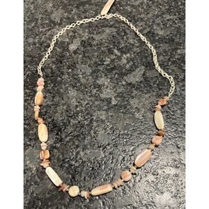 NWT Peyote Bird Free Spirit Genuine Gemstone Sterling Silver Necklace 30"